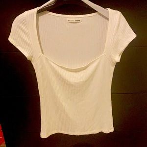 Reformation Bardot Ribbed Top